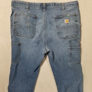 Carhartt Jeans Mens Size 38x32 Rugged Flex Relaxed Fit Straight Leg Medium‎ Wash